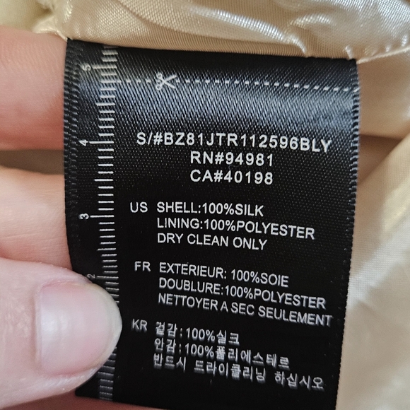 TWELVE by TWELVE 100% Silk Ruffle Front Button Up Collared Dress.Cream/white. M - Picture 2 of 13